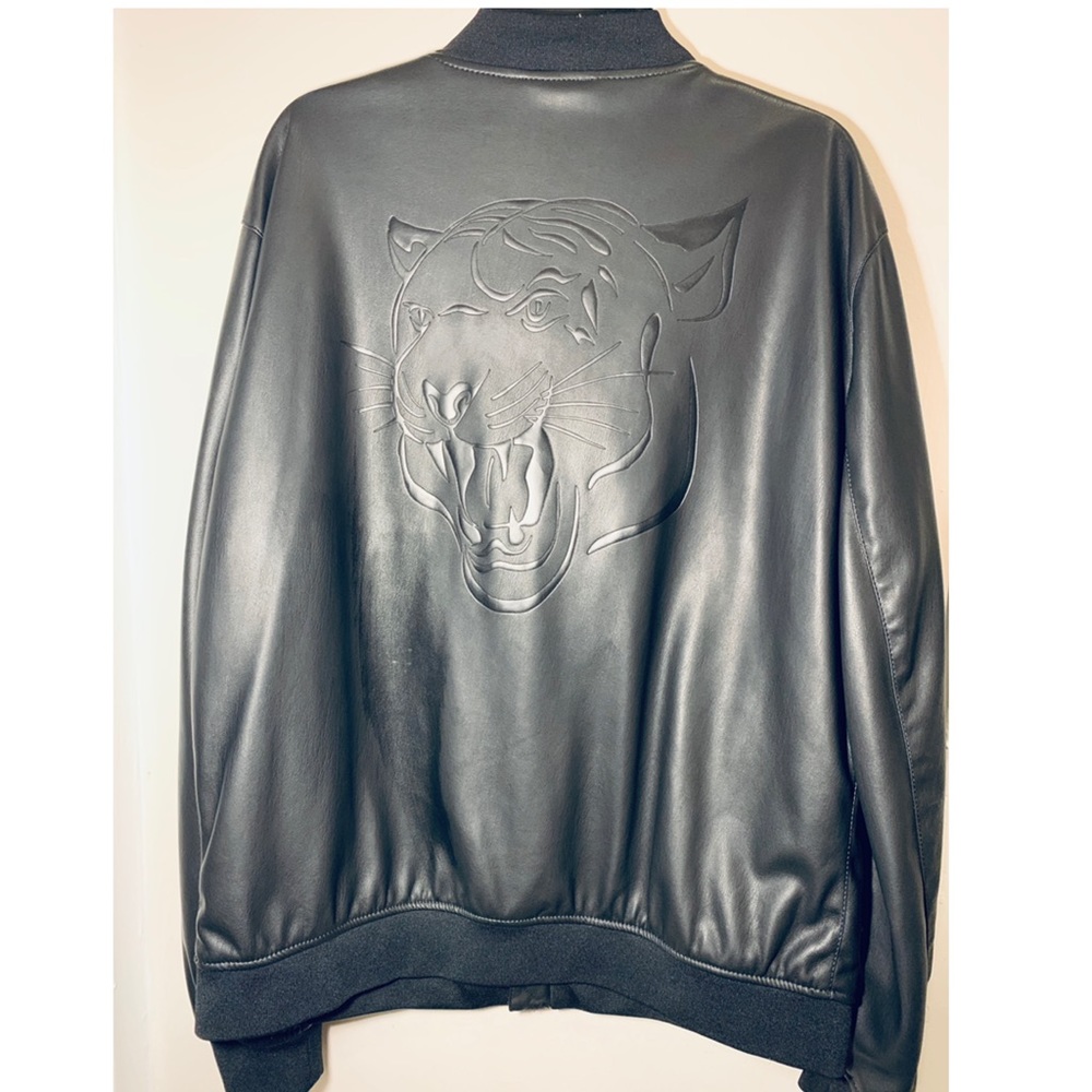 Tiger design faux leather bomber jacket *Zara*